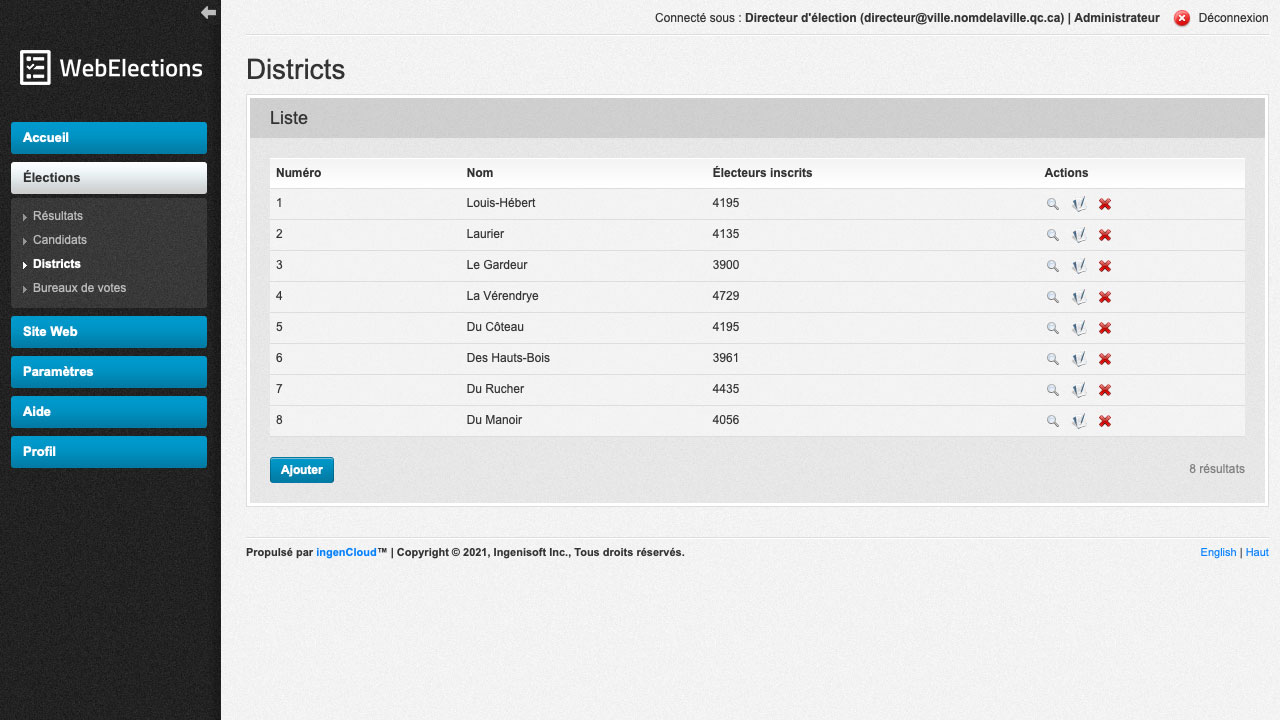 Application WebElections