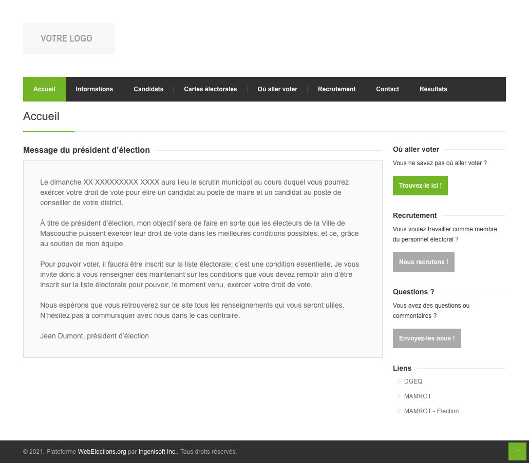 Portail WebElections